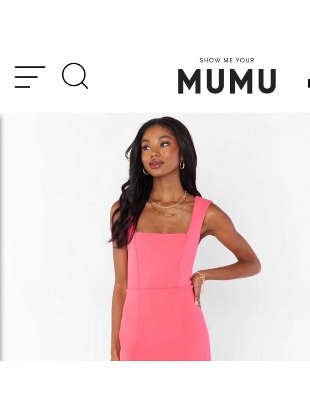 Show Me Your Mumu Coral Pink Strap Dress